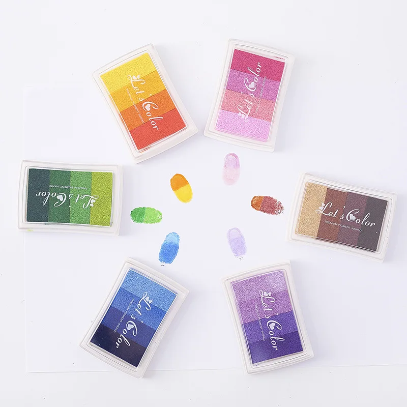 Stamping Ink Pad - 1PCS 4 farben Inkpad Tinte stempel