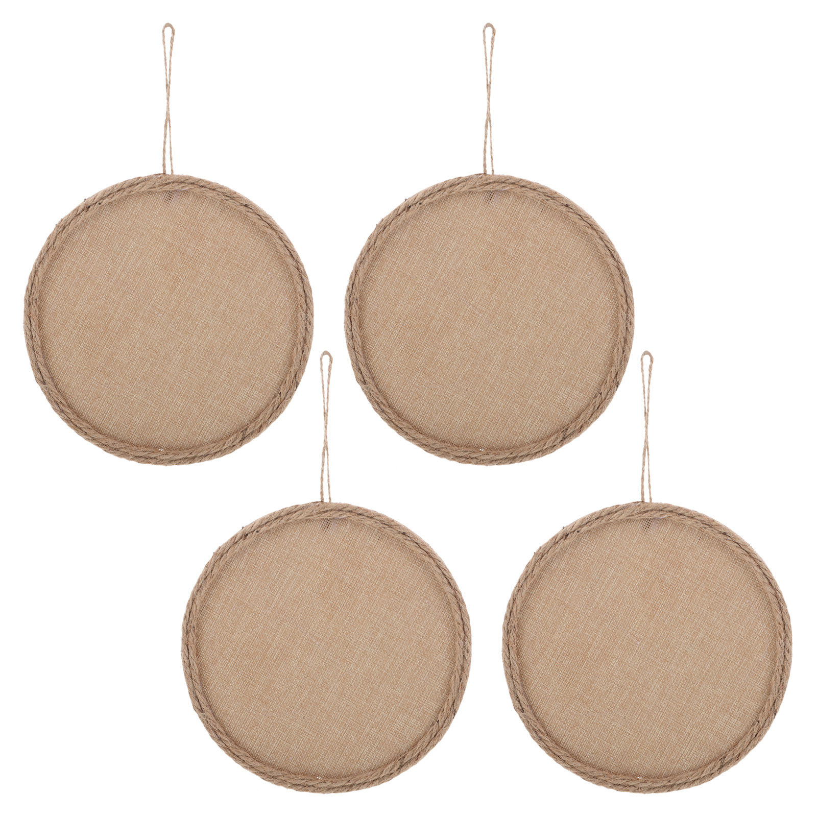Art And Craft For Nursery - 4-teiliges Kinder-Leinwand-Set aus Leinen und Jute