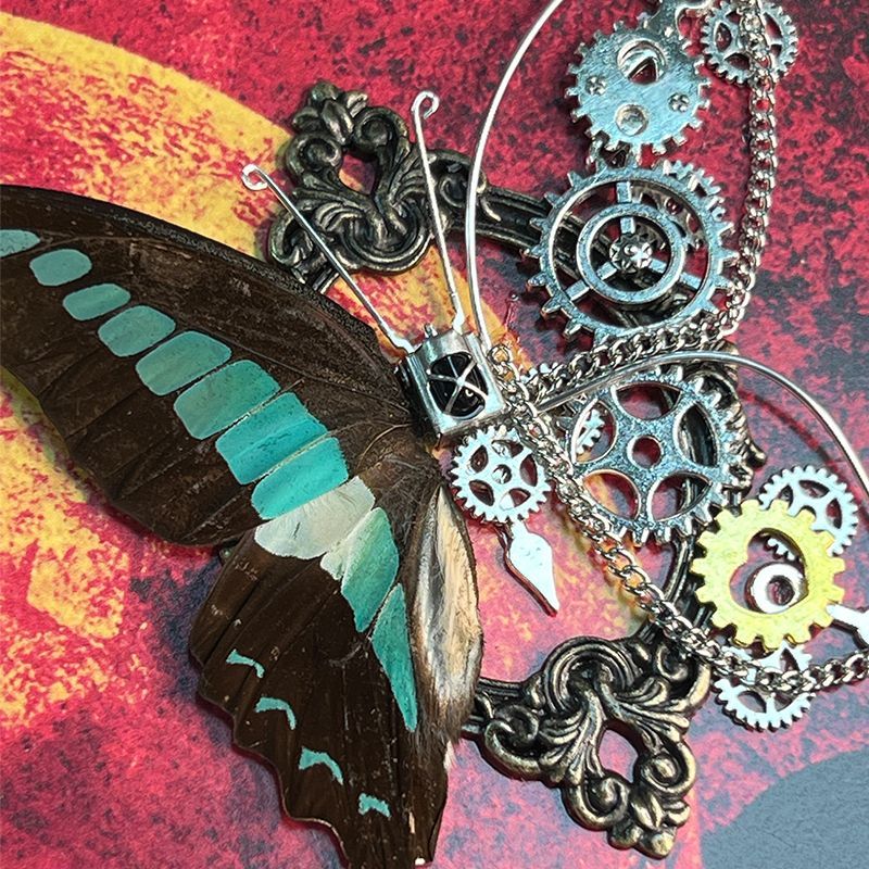 Art Craft Kit - Steampunk Schmetterlingsrahmen DIY-Set Echtes Insektenexemplar Mechanisches