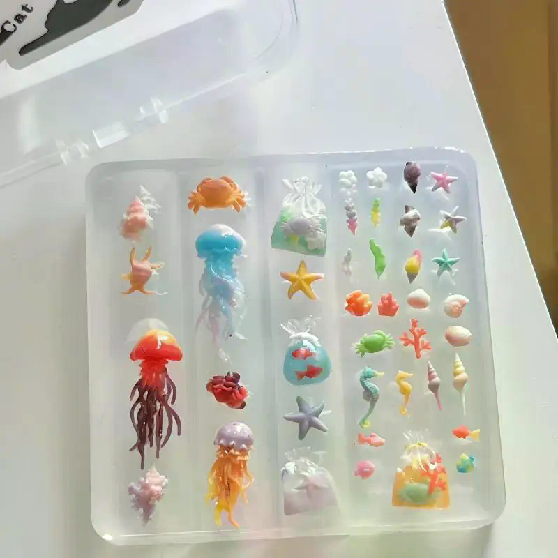 Art Craft Jellyfish - 3D-Ozean-Serie Silikonformen für Quallen, Seesterne und