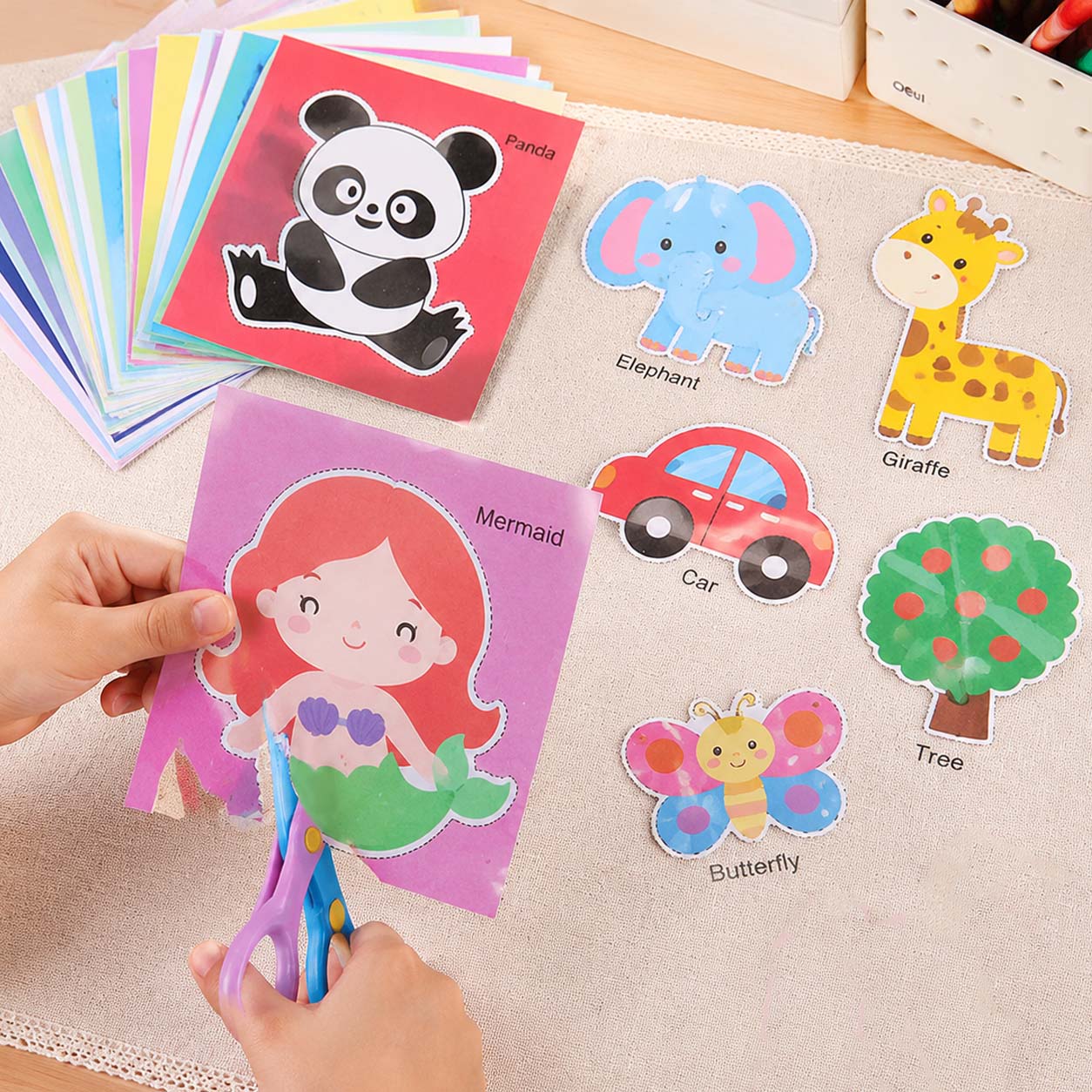 Art Craft Easy With Paper - Bastelpapier-Schneideset – Vorgedruckte, gestanzte Blätter für