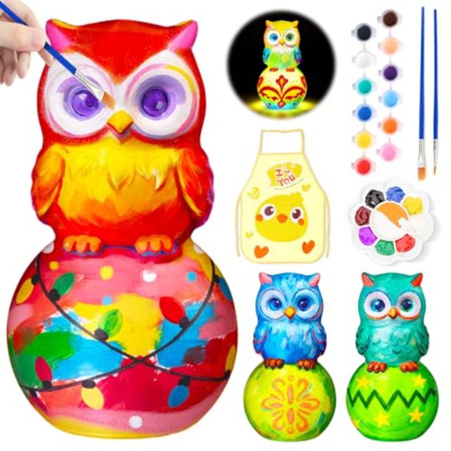 Art Craft Kit - Lampen-Malset zum Selbstgestalten, Kunst und Handwerk