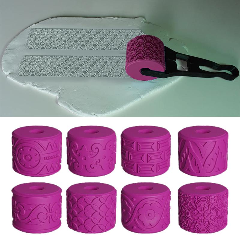 Art Craft Workshop - Keramik-Texturrad für Tonprägung mit Eleganten Renaissance-Mustern