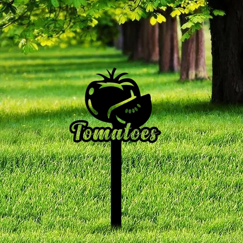 Art Craft Vegetables - Tomatenplantagen-Gemüsegartenmarkierer, kreative Bodenstecker, Eisenkunst-Metallhandwerk