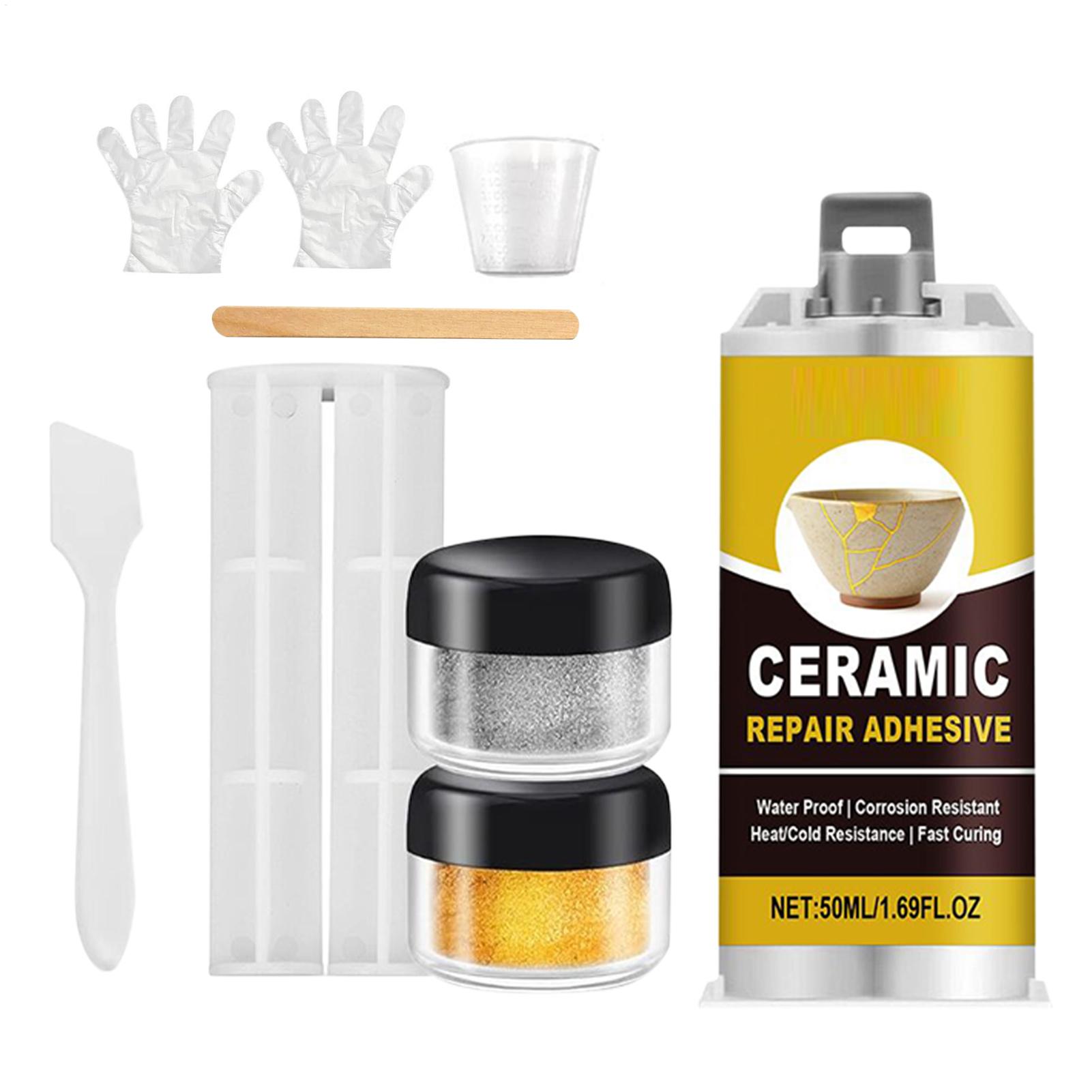 Art Craft Workshop - Kintsugi Reparatur-Set Gold Keramikkleber Lebensmittelsicherer Klebstoff