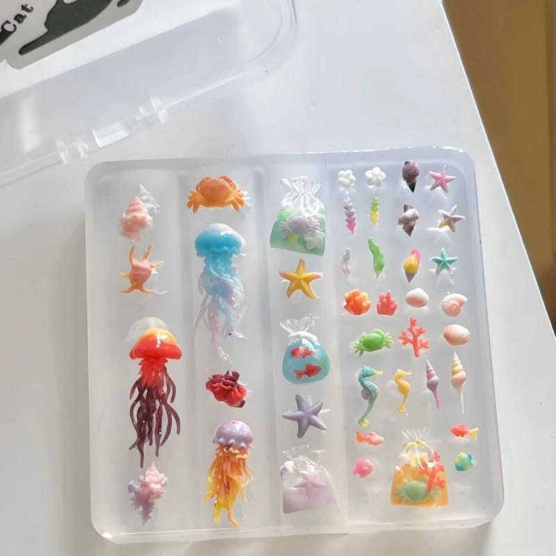 Art Craft Jellyfish - Transparente Silikon-Maniküre-Form; DIY 3D Ocean Series