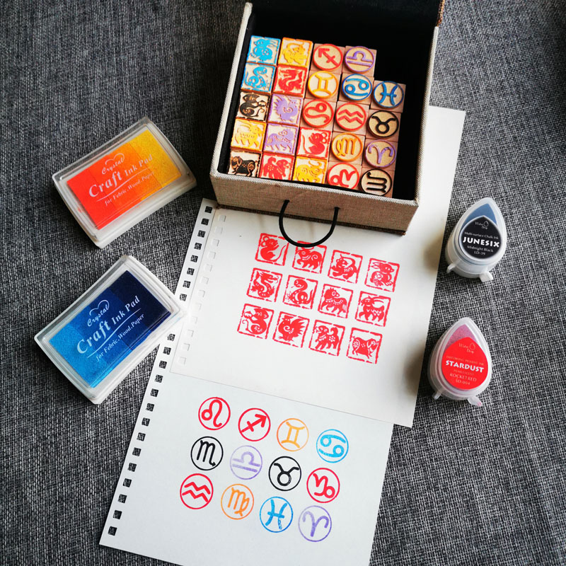 Stamping Ink Pad - DIY Zwölf Sternzeichen Siegel Zwölf Sternbilder