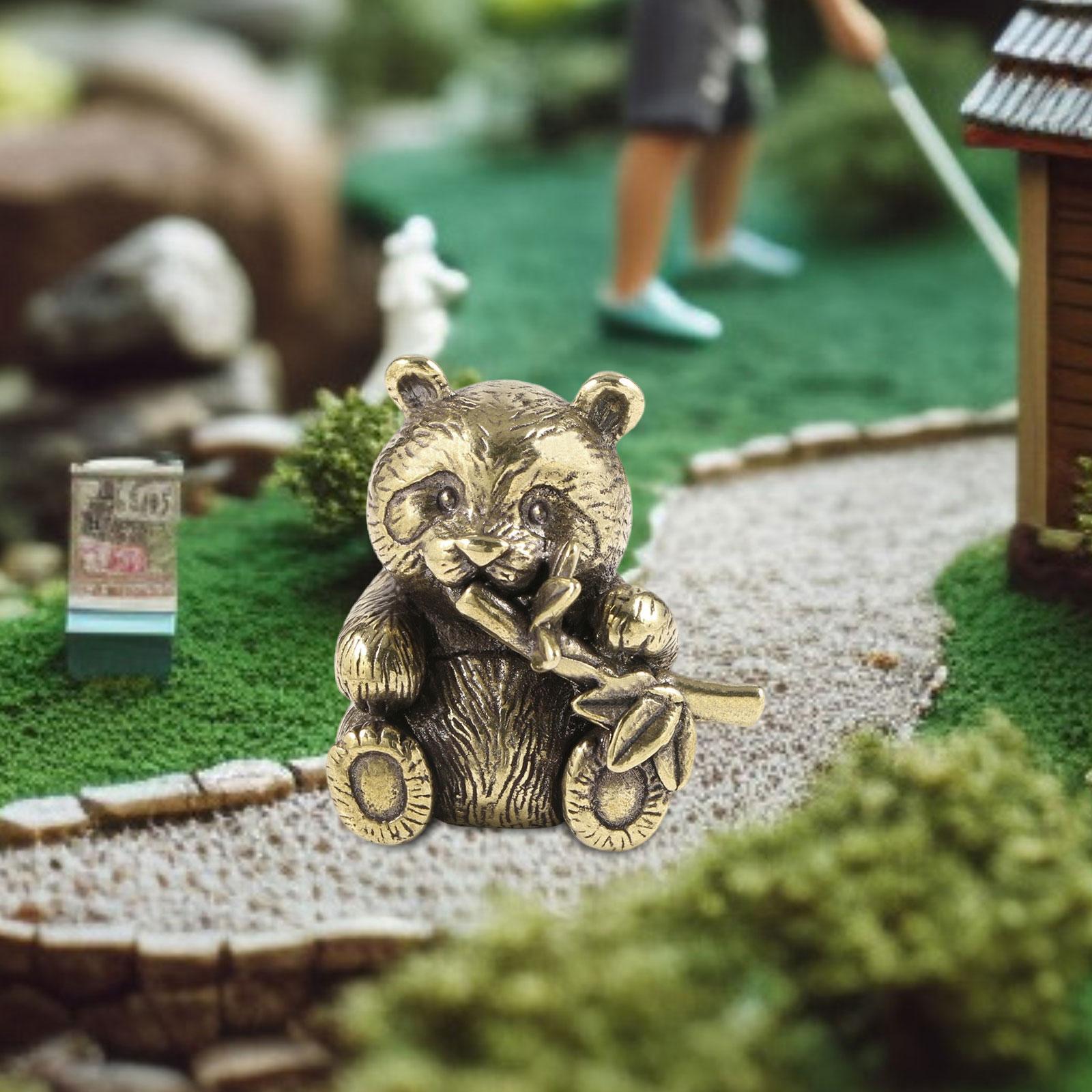 Art Craft Hotel - Messing-Panda-Ornament Sammlerstück Kupfer-Tierfigur Kunsthandwerk Panda-Figur für