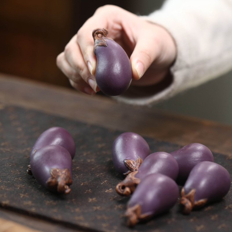 Art Craft Vegetables - Lila Sand Aubergine Tee Haustier handgemachte