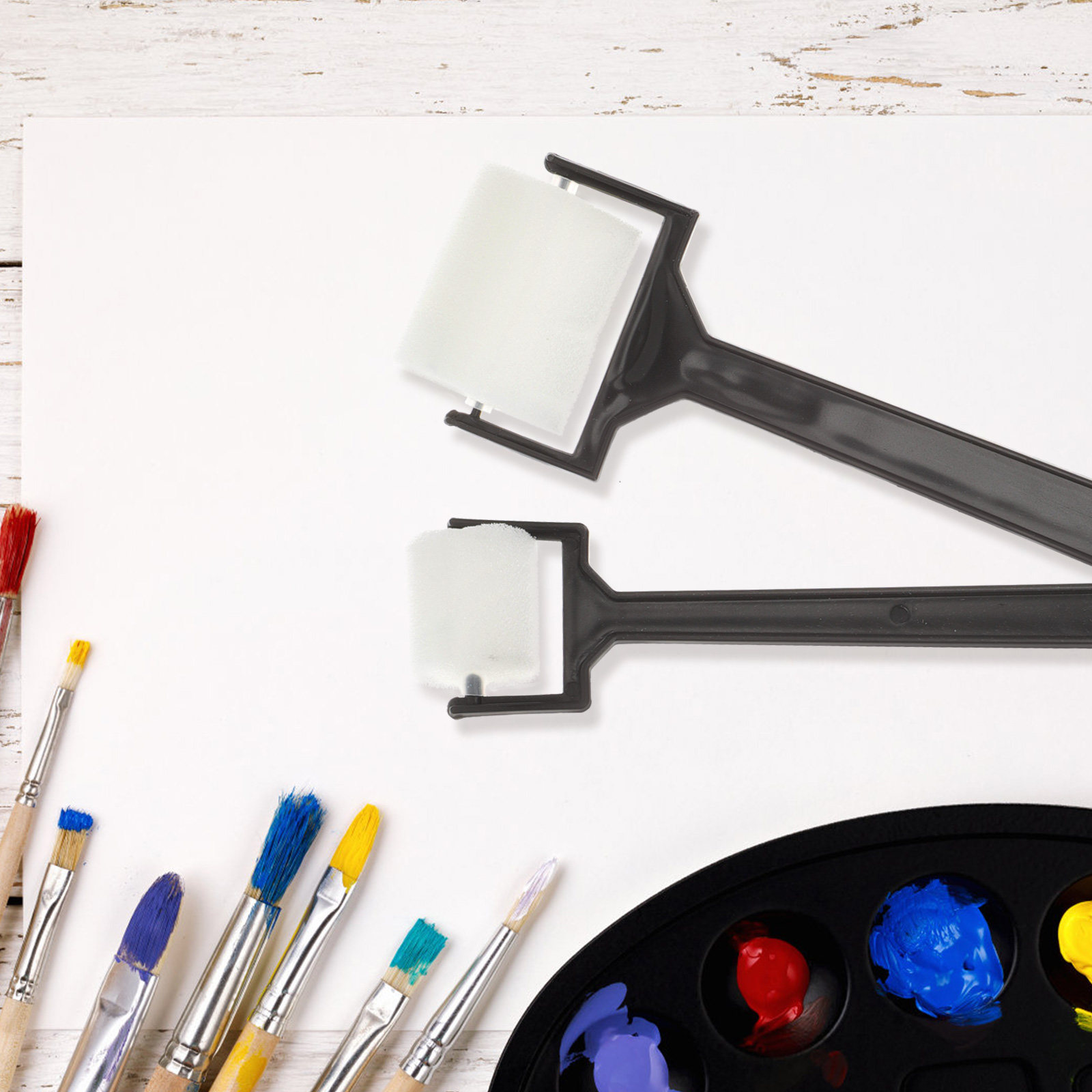 Art Craft Preschool - 15-teiliges Kunst-Malerei-Schwammpinsel-Set für Kinder, Vorschul-Bastelarbeiten, DIY,