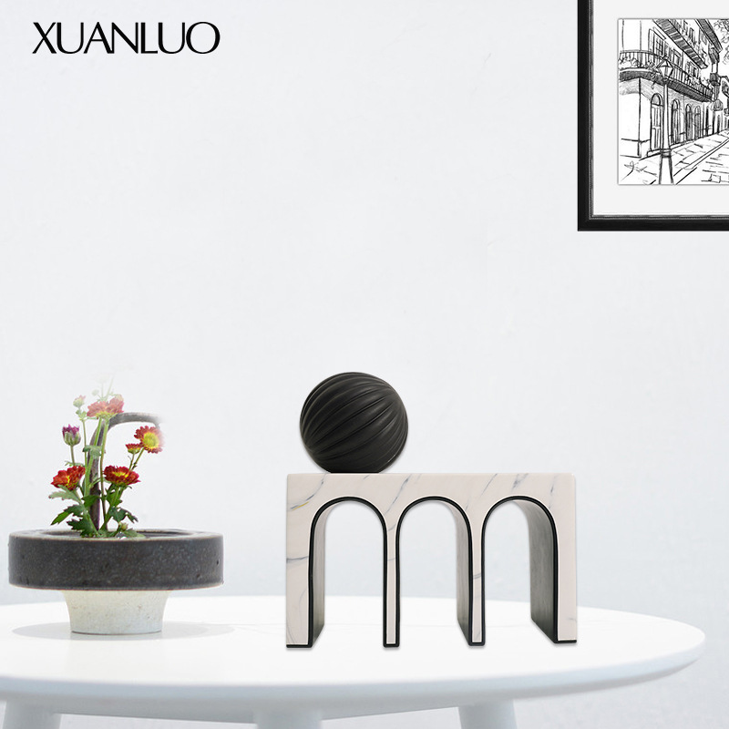 Art Craft Hotel - Geometrische Bogen Kunst Harz Ornament Display