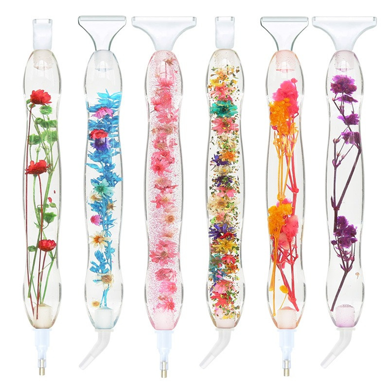 Art Craft Flower - 1 Set Blumendesign Harz 5D Diamant-Malstift,