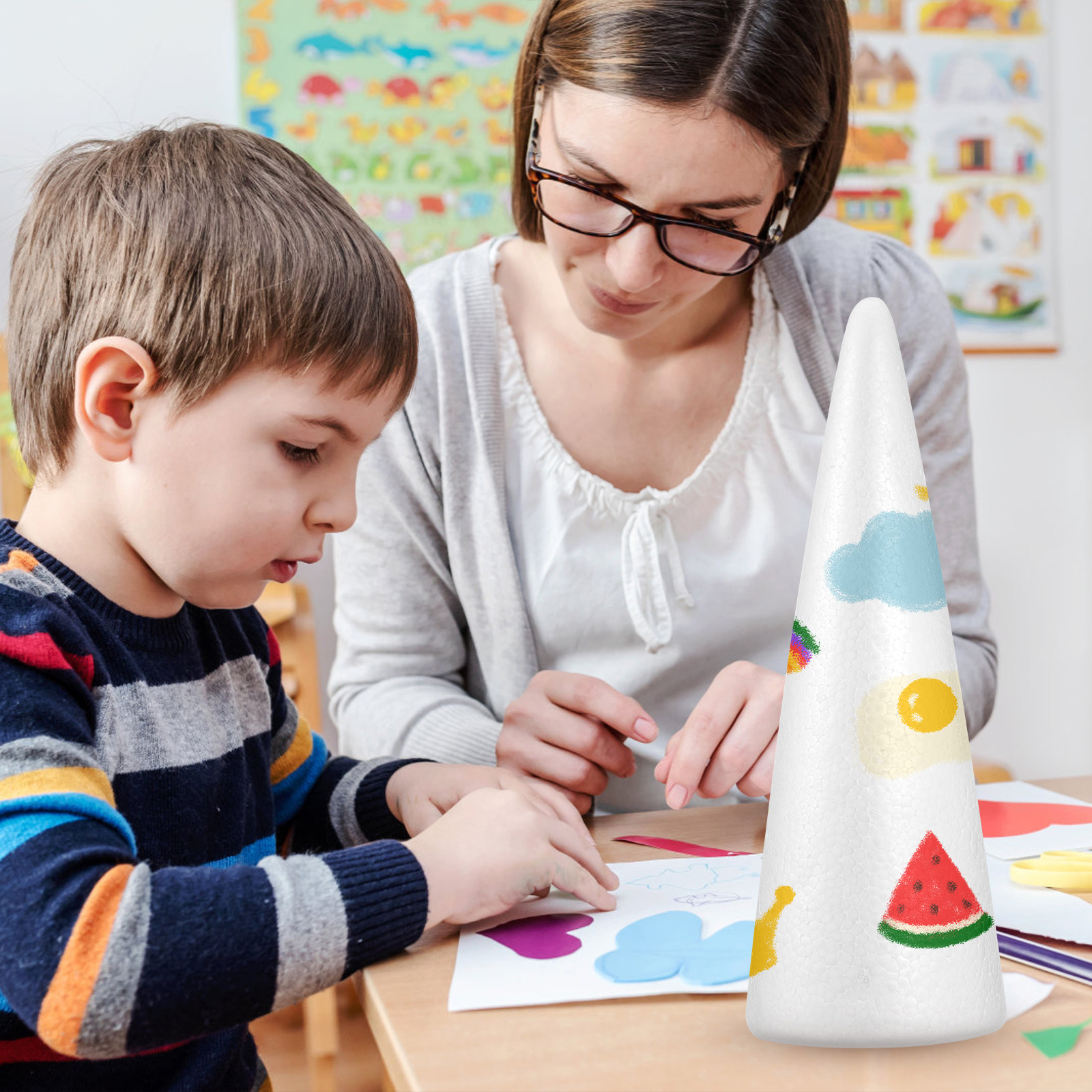 2 Stück Schaumstoff-Kegel in W – Art Craft Preschool Bewertung und Preis