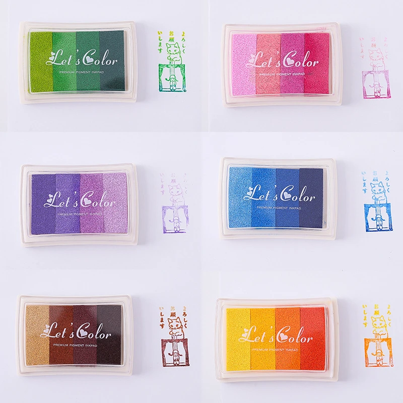 1PCS 4 farben Inkpad Tinte ste – Stamping Ink Pad Bewertung und Preis