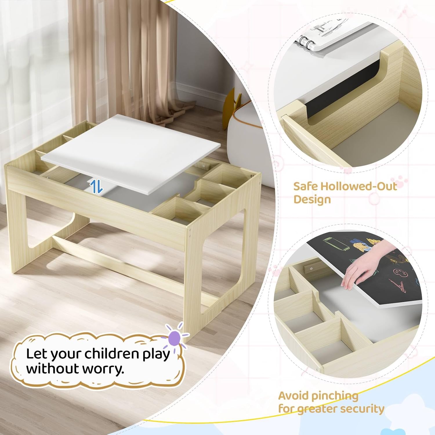 3-in-1 Kinder-Kunsttisch- und  – Art And Craft For Nursery Bewertung und Preis