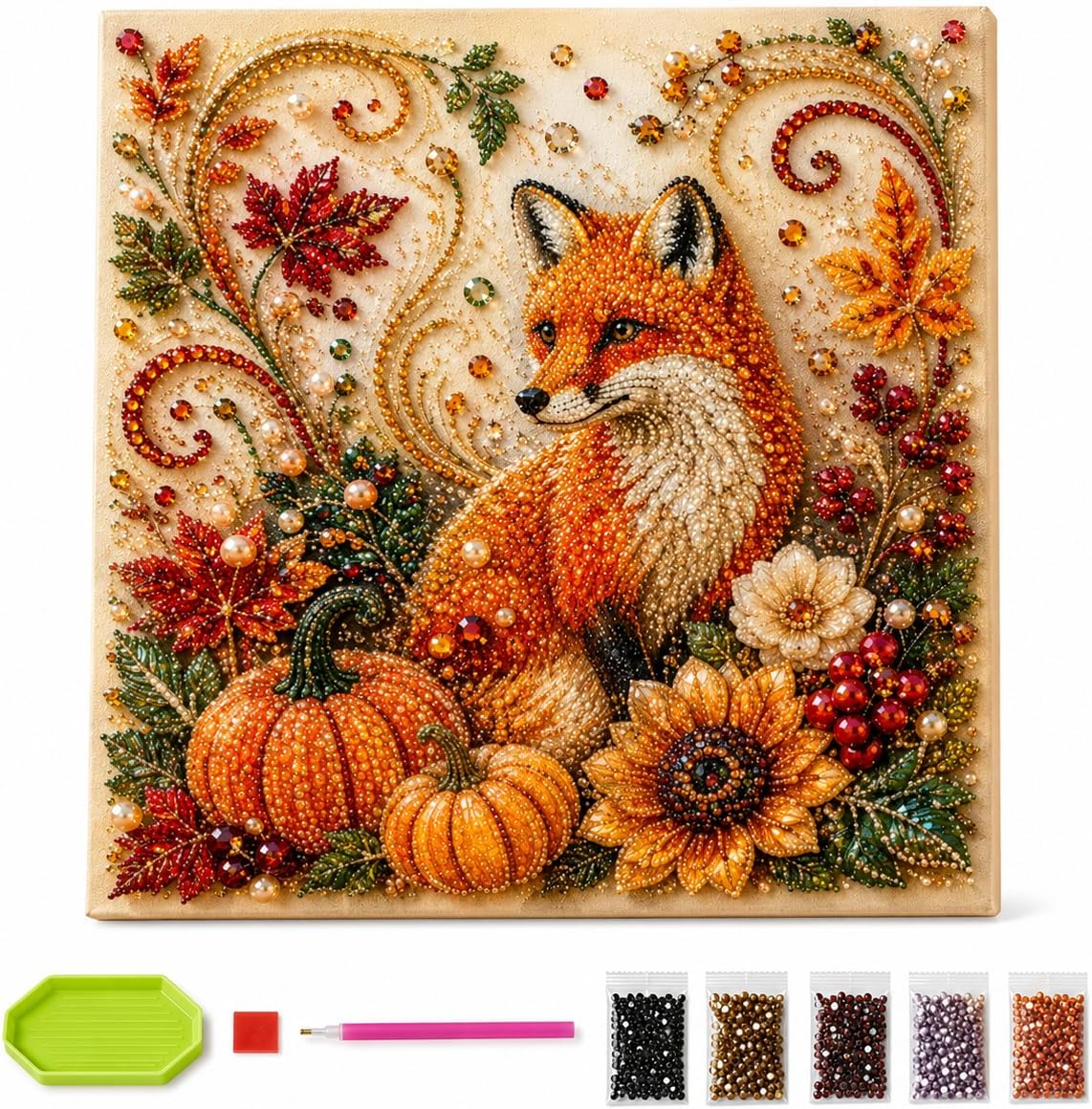Herbst-Diamantperlen-Malset, H – Art Craft Flower Bewertung und Preis