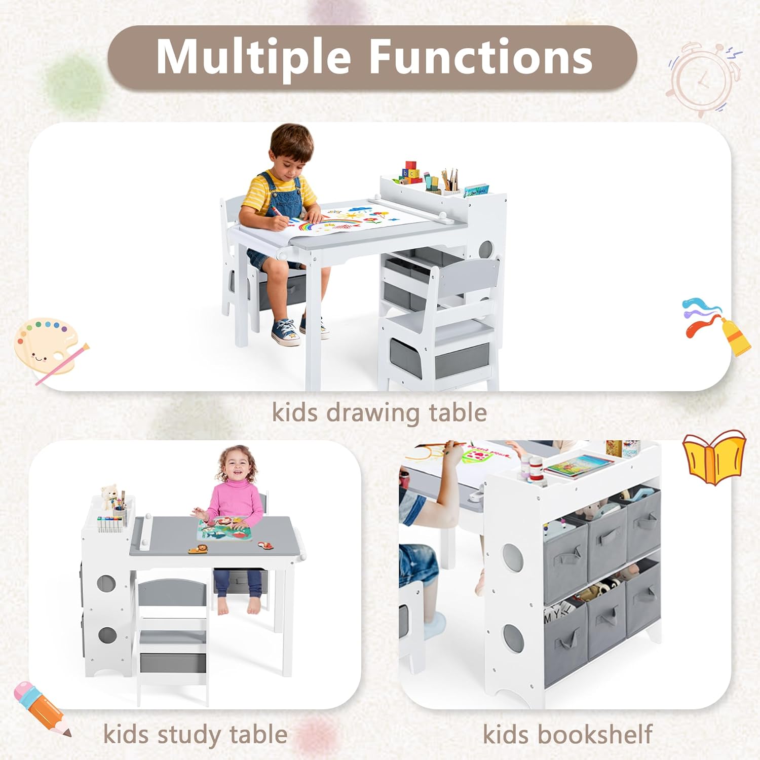 Kinder-Kunsttisch & Stuhl-Set, – Art And Craft For Nursery Bewertung und Preis