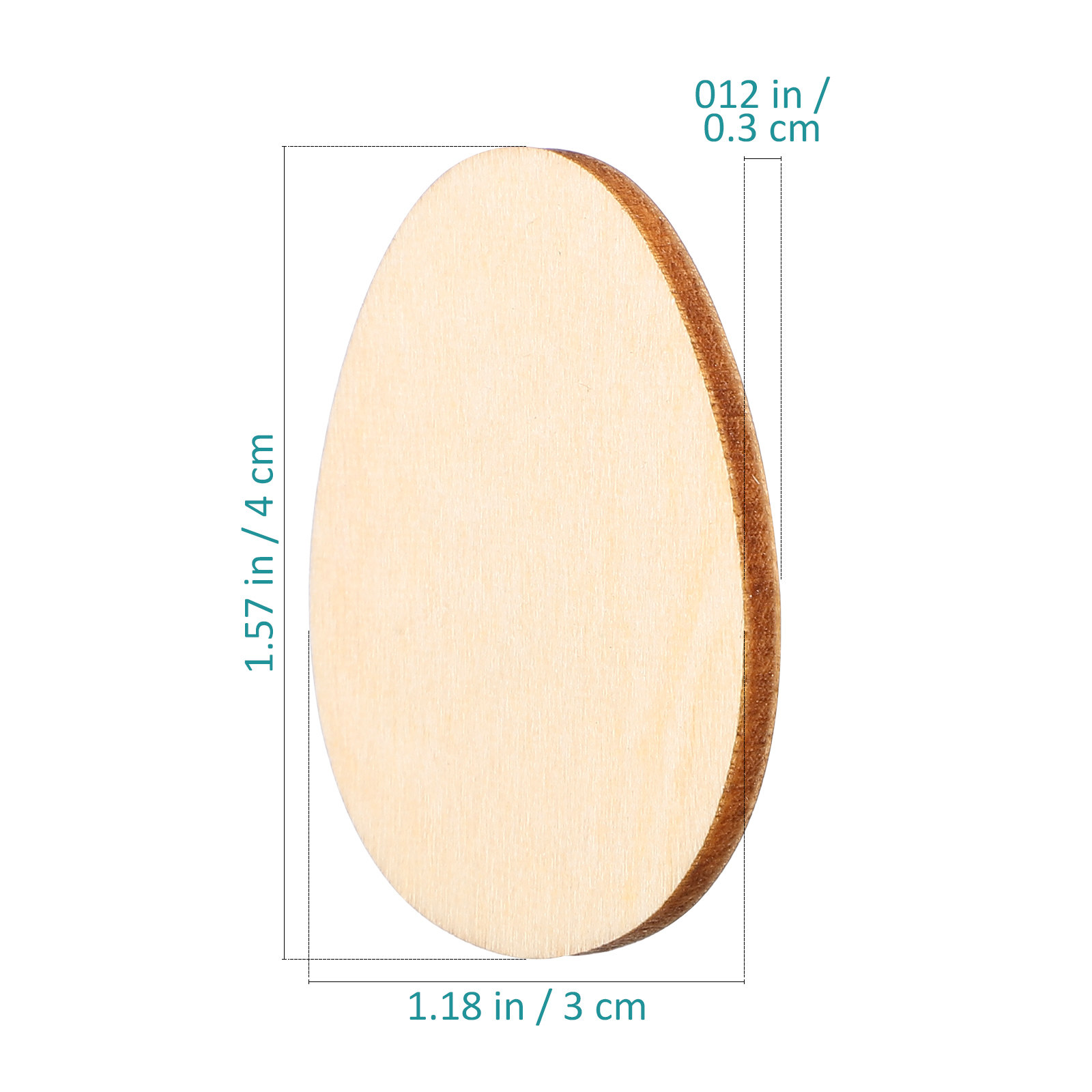 100 Stück 40mm Ei-förmige Holz – Art And Craft For Nursery Bewertung und Preis