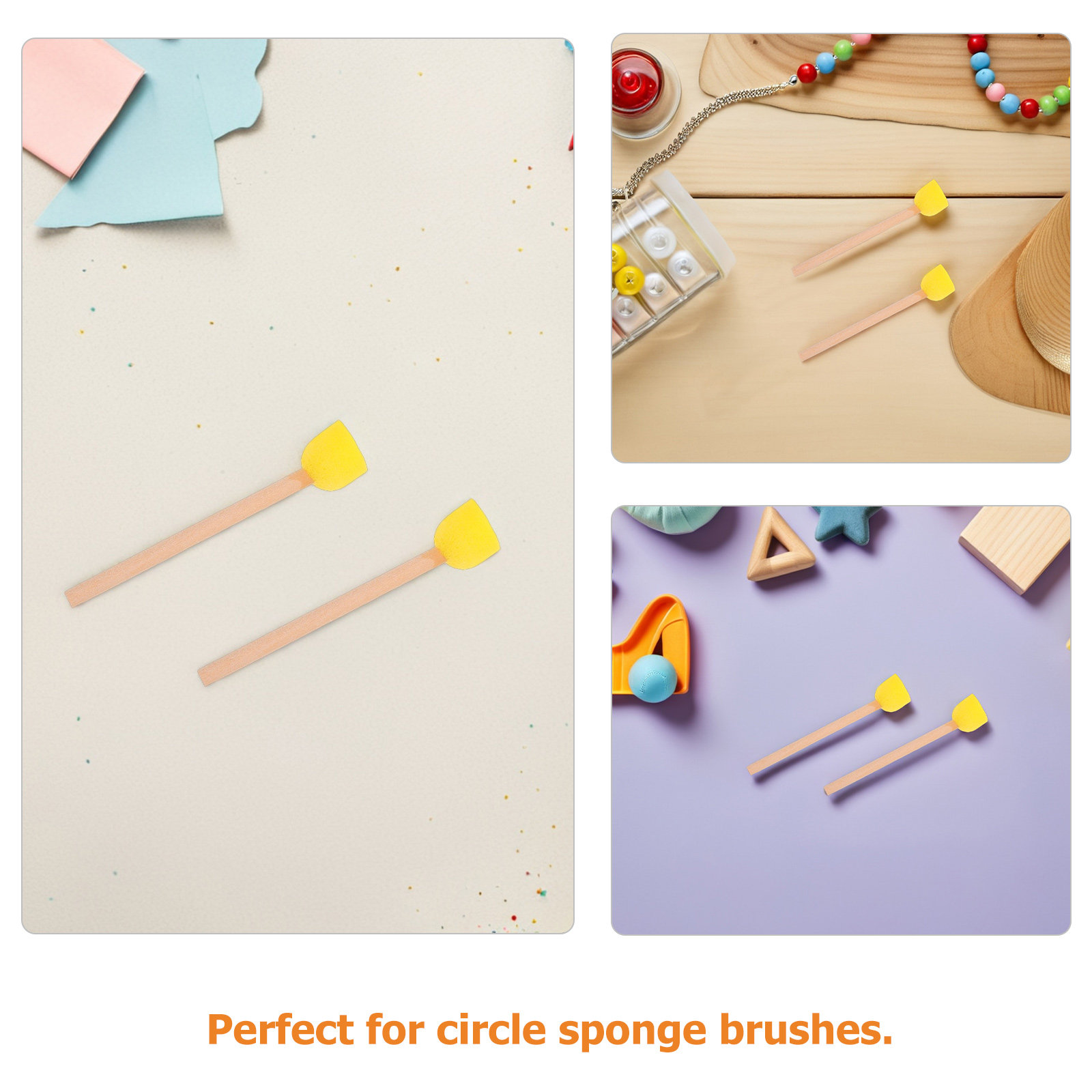 80 Stück runde Schwammpinsel m – Art Craft Preschool Bewertung und Preis