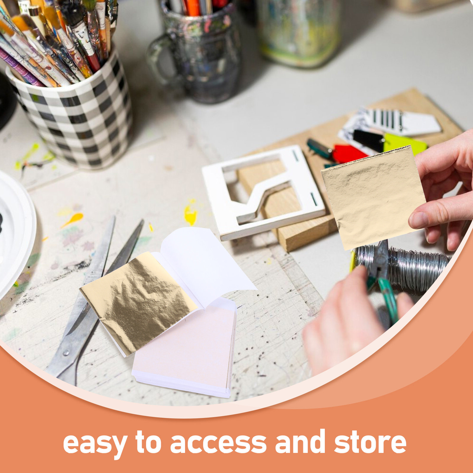 100 Stück Goldfolienblätter, B – Art Craft Easy With Paper Bewertung und Preis