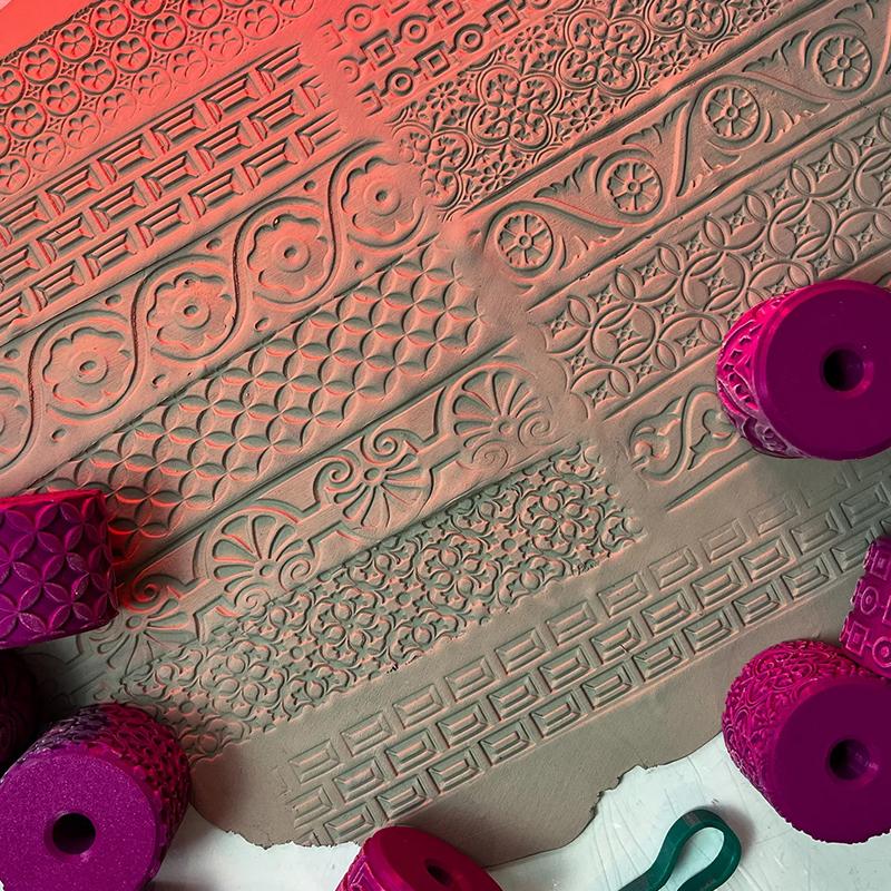 Keramik-Texturrad für Tonprägu – Art Craft Workshop Bewertung und Preis