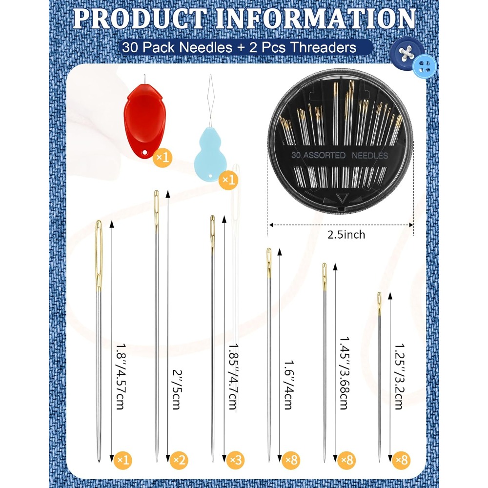 30-teiliges Stahl-Handnähnadel – Art Craft Kit Bewertung und Preis