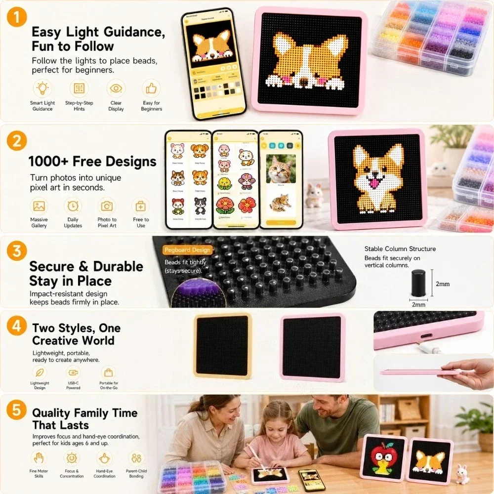 LED Smart Fuse Bead Pegboard,  – Art Craft Kit Bewertung und Preis