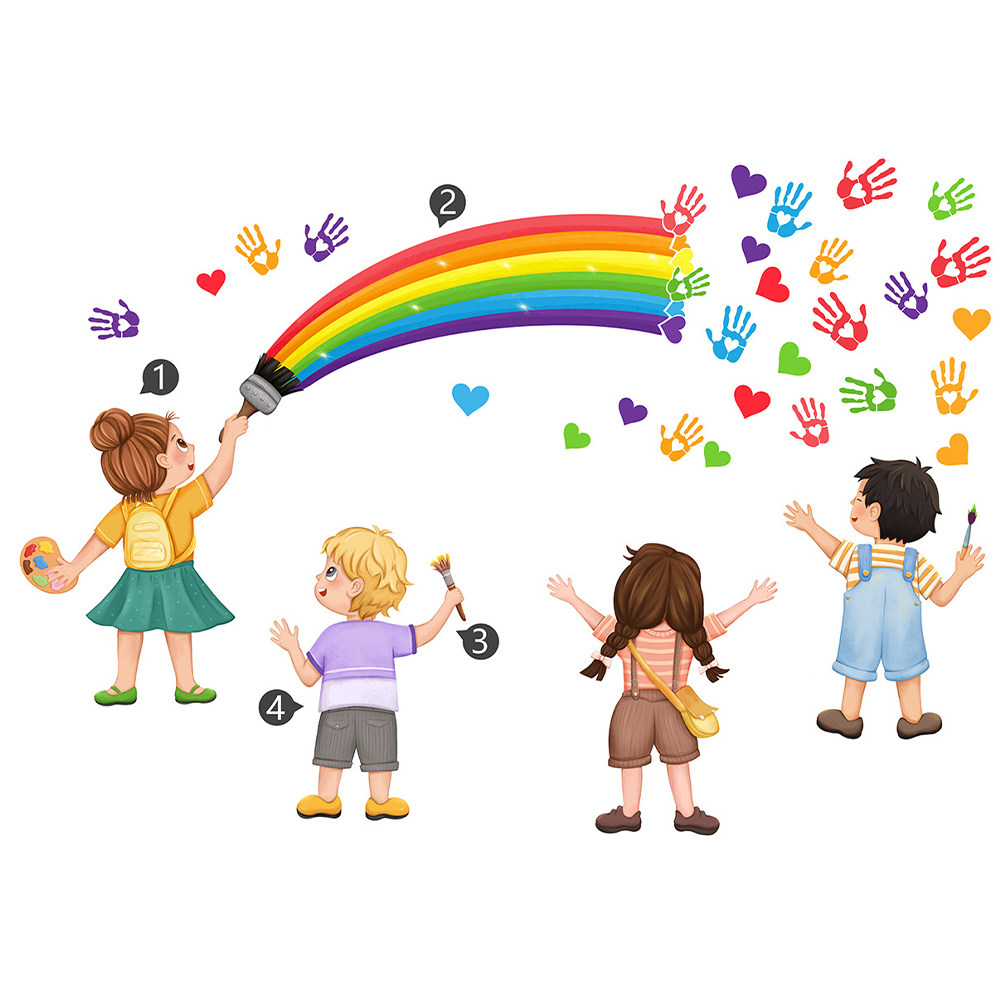 DIY Selbstklebende Regenbogen- – Art And Craft For Nursery Bewertung und Preis