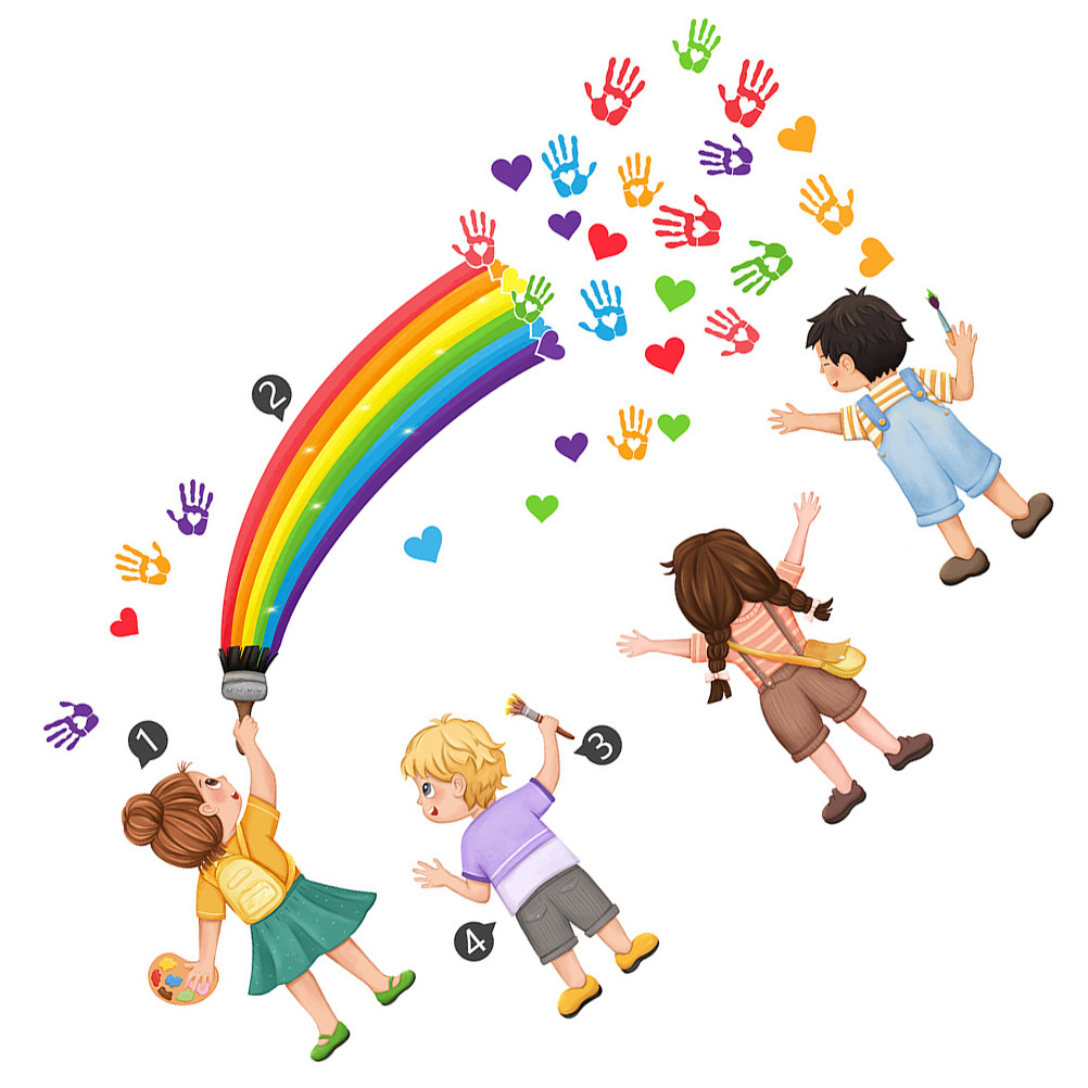 DIY Selbstklebende Regenbogen- – Art And Craft For Nursery Bewertung und Preis