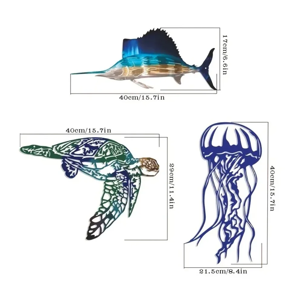 CIFBUY Metall-Wandkunst, Schwe – Art Craft Jellyfish Bewertung und Preis