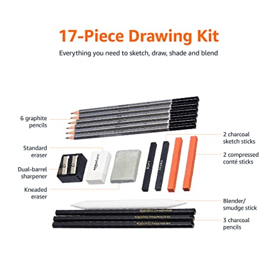 Skizzier- und Zeichenkunst-Sti – Sketching Charcoal Set Bewertung und Preis