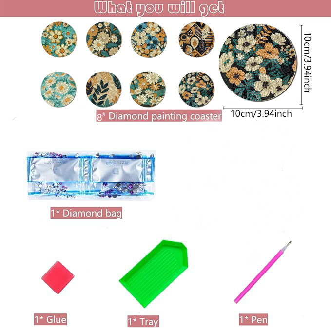 8-teiliges DIY Diamant-Malerei – Art Craft Flower Bewertung und Preis